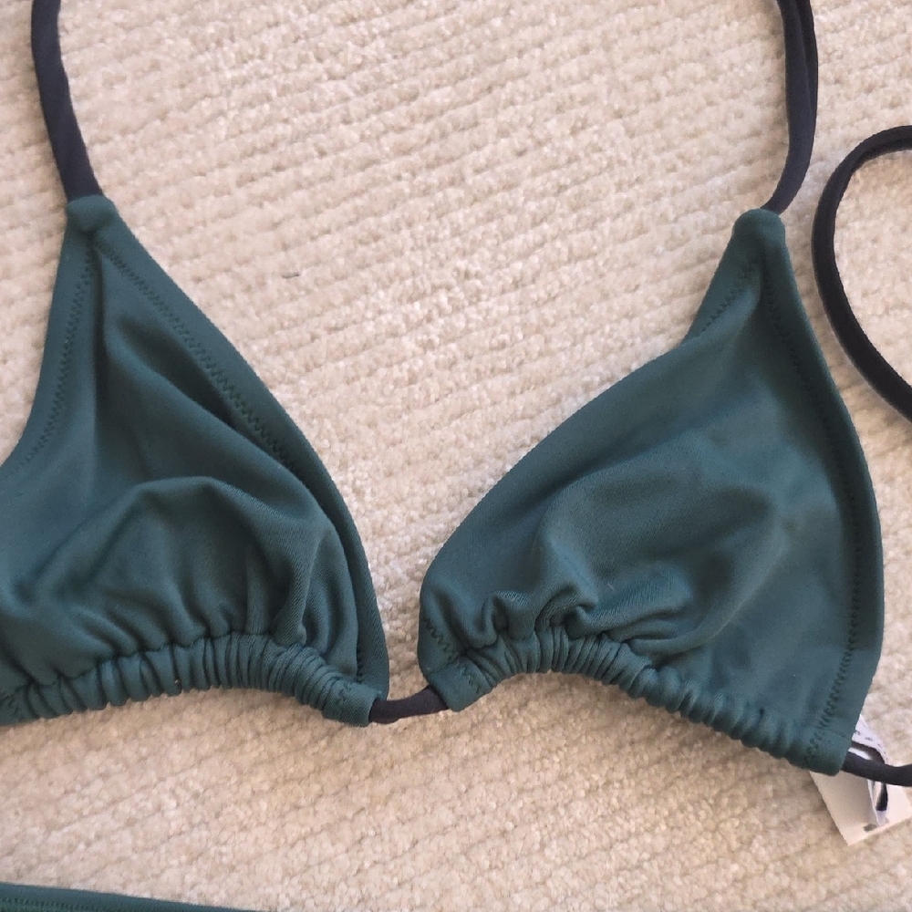Solid & Striped Deep Teal Bikini Set - image 3